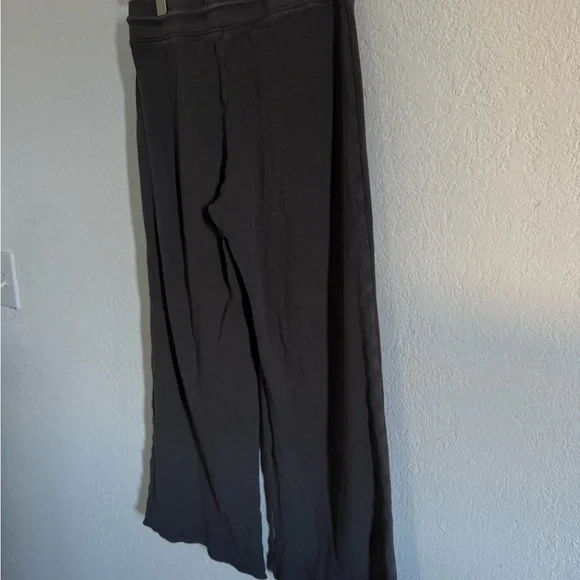 MATE The Label Organic Cotton Thermal Wide Leg Pants Charcoal Size XS - Picture 11 of 13